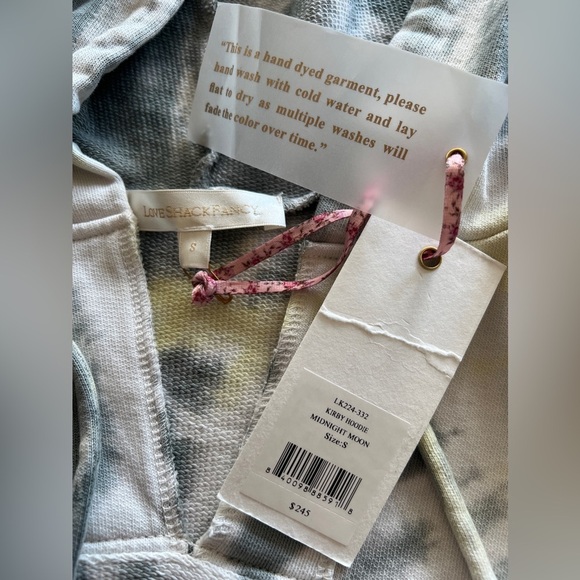 LoveShackFancy Kirby Hoodie Midnight Moon Tie-Dye Pullover Sweatshirt Women’s S - Picture 4 of 6